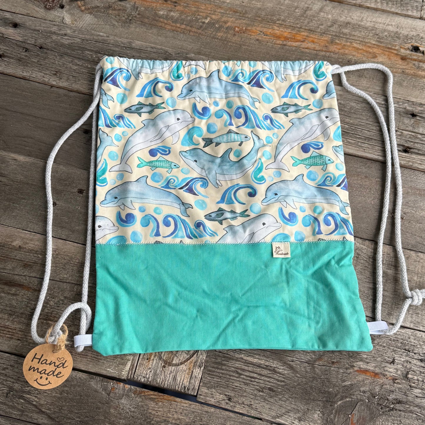 Rucksack Motiv Delfine & Fische