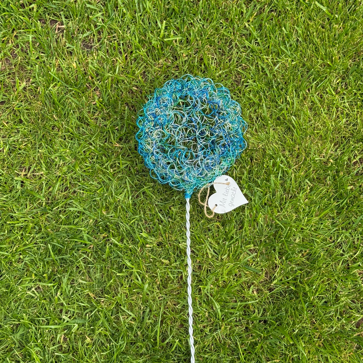 Drahtblüte Allium grün-blau-türkis