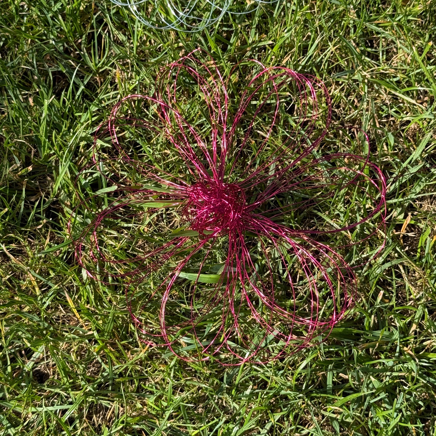 Drahtblüte zum hängen pink