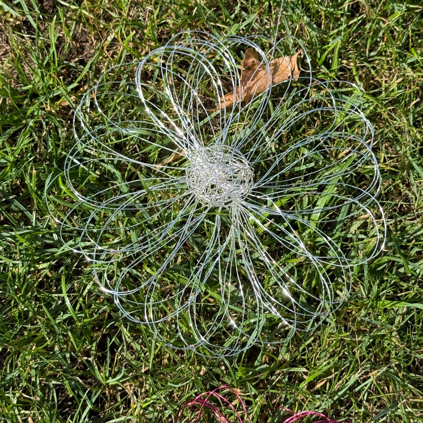 Drahtblüte zum hängen silber