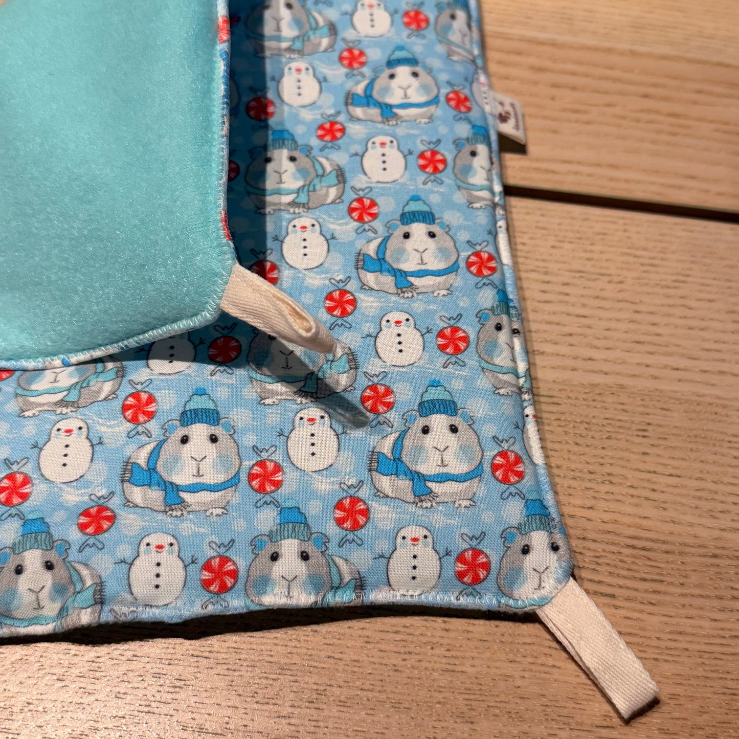 Hängematte Meerschwein Schneemann blau-türkis