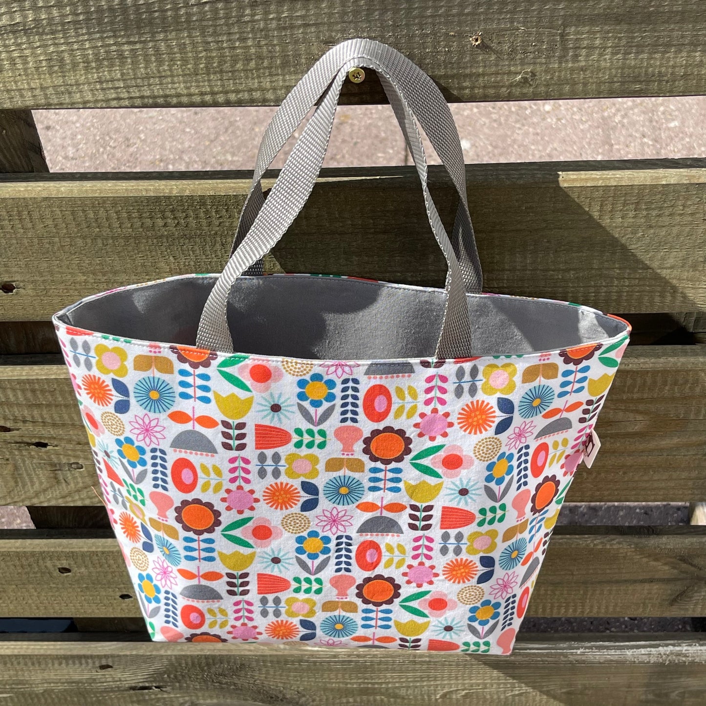 Lieblingstasche Blumen Retro bunt