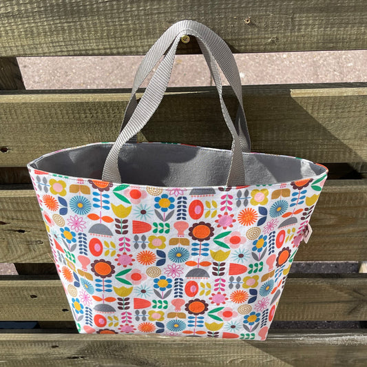 Lieblingstasche Blumen Retro bunt