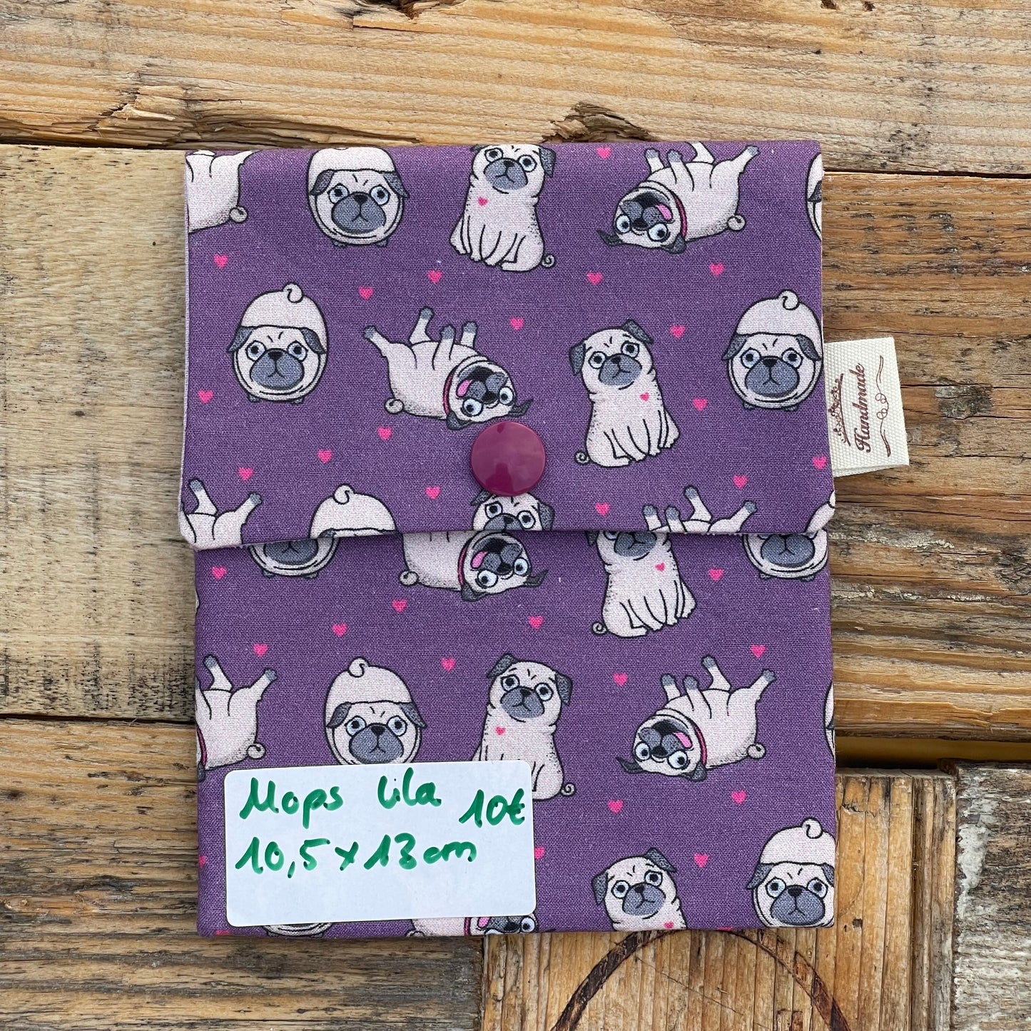 Täschchen mit Druckknopf Mops