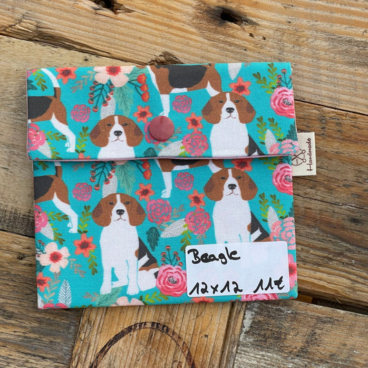 Täschchen mit Druckknopf Beagle