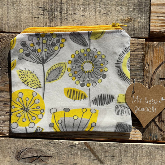Täschchen mit Reißverschluss Wildblumen Retro