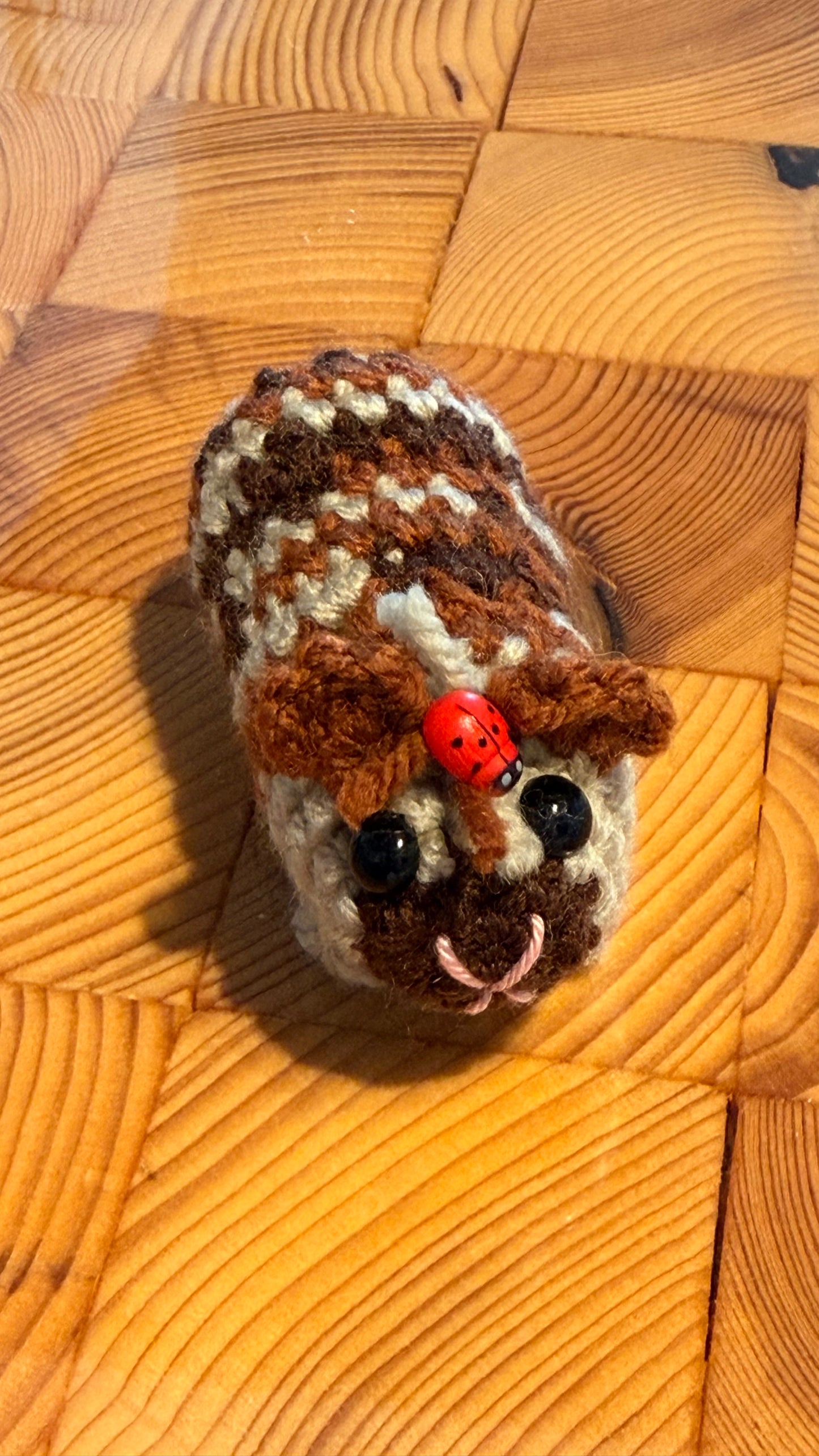 Gehäkeltes Meerschweinchen beige-Braun-Rotbraun | Amigurumi Handarbeit