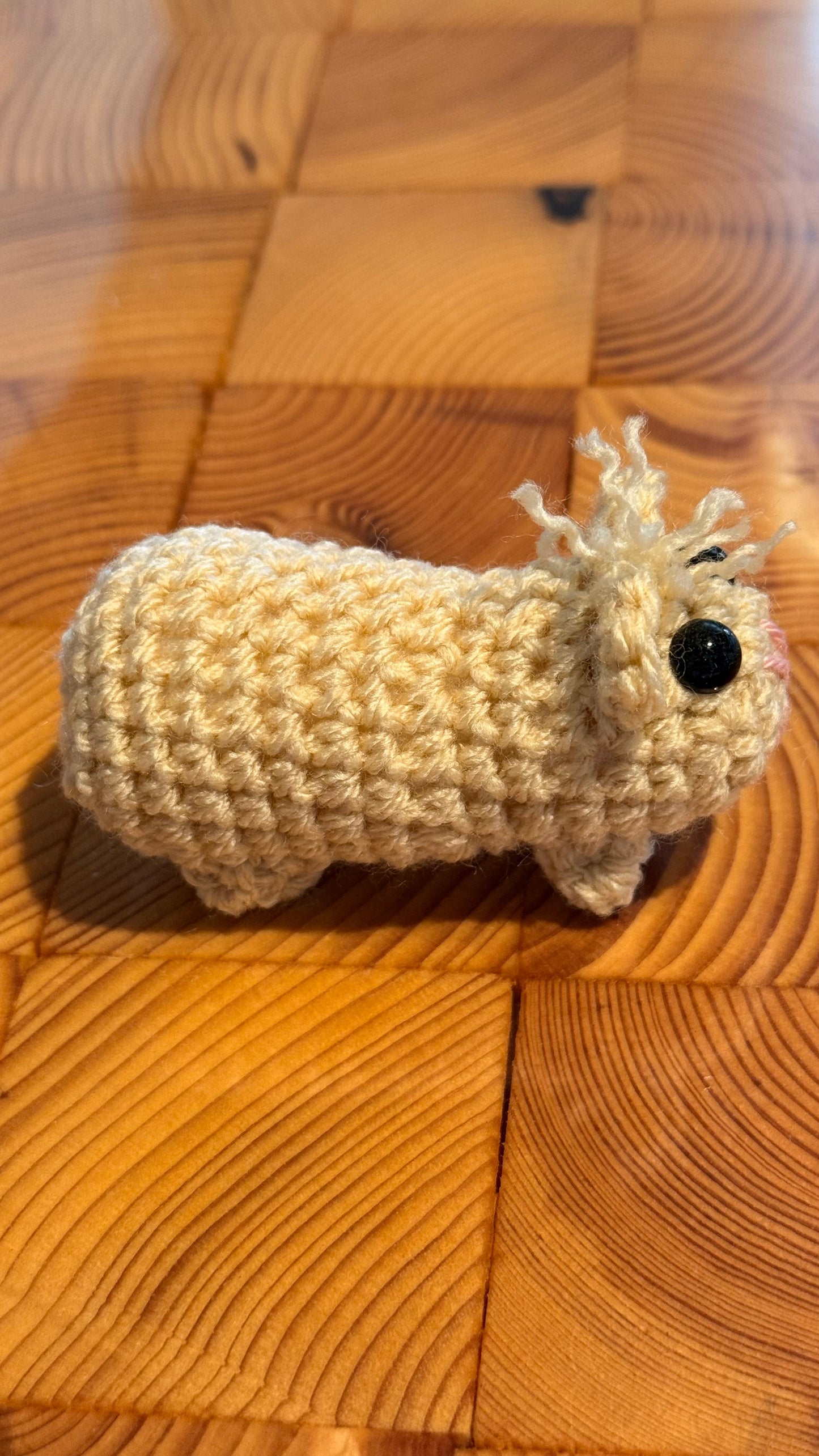 Gehäkeltes Meerschweinchen weiß | Amigurumi Handarbeit 