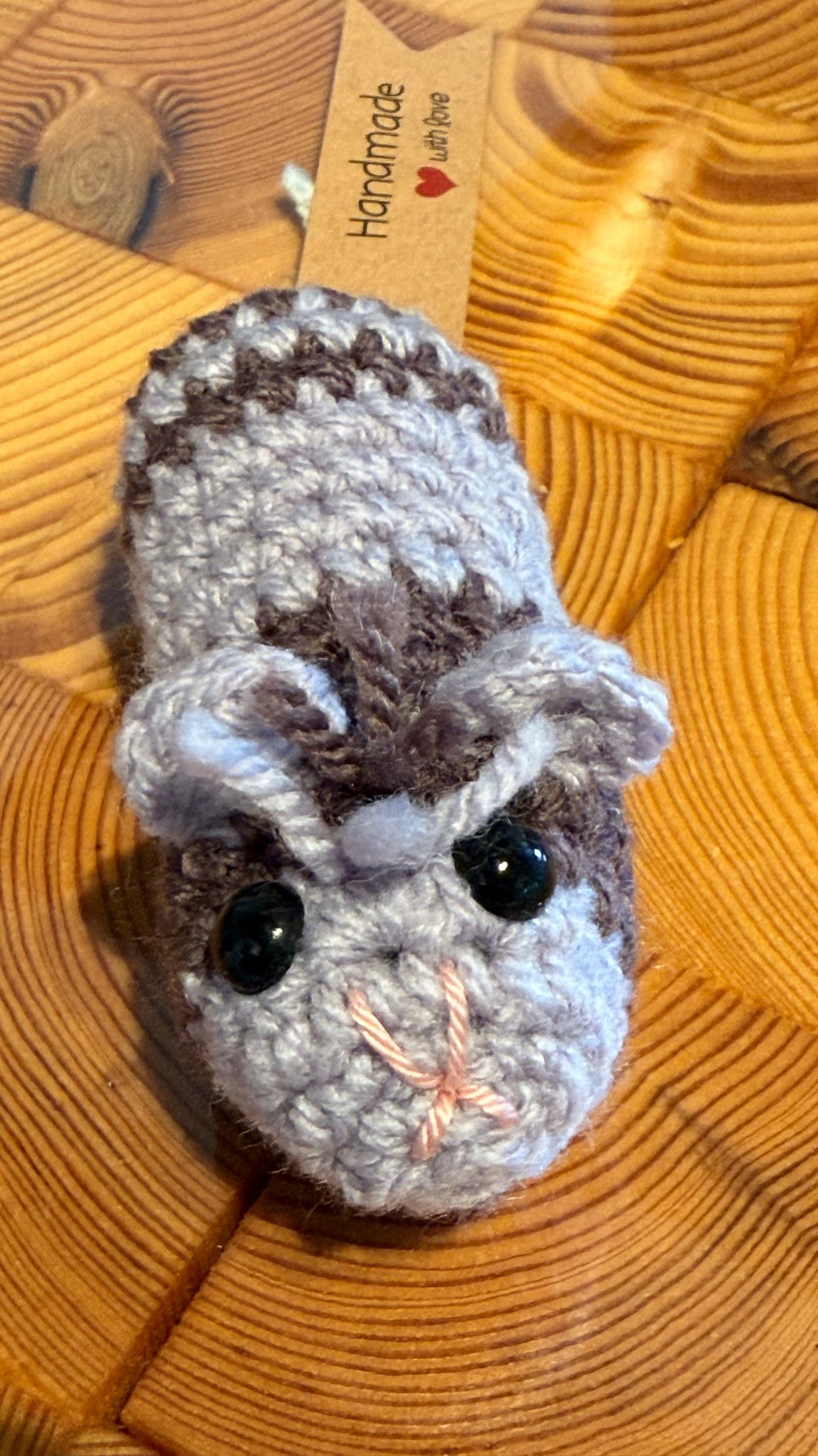 Gehäkeltes Meerschweinchen grau-braun | Amigurumi Handarbeit