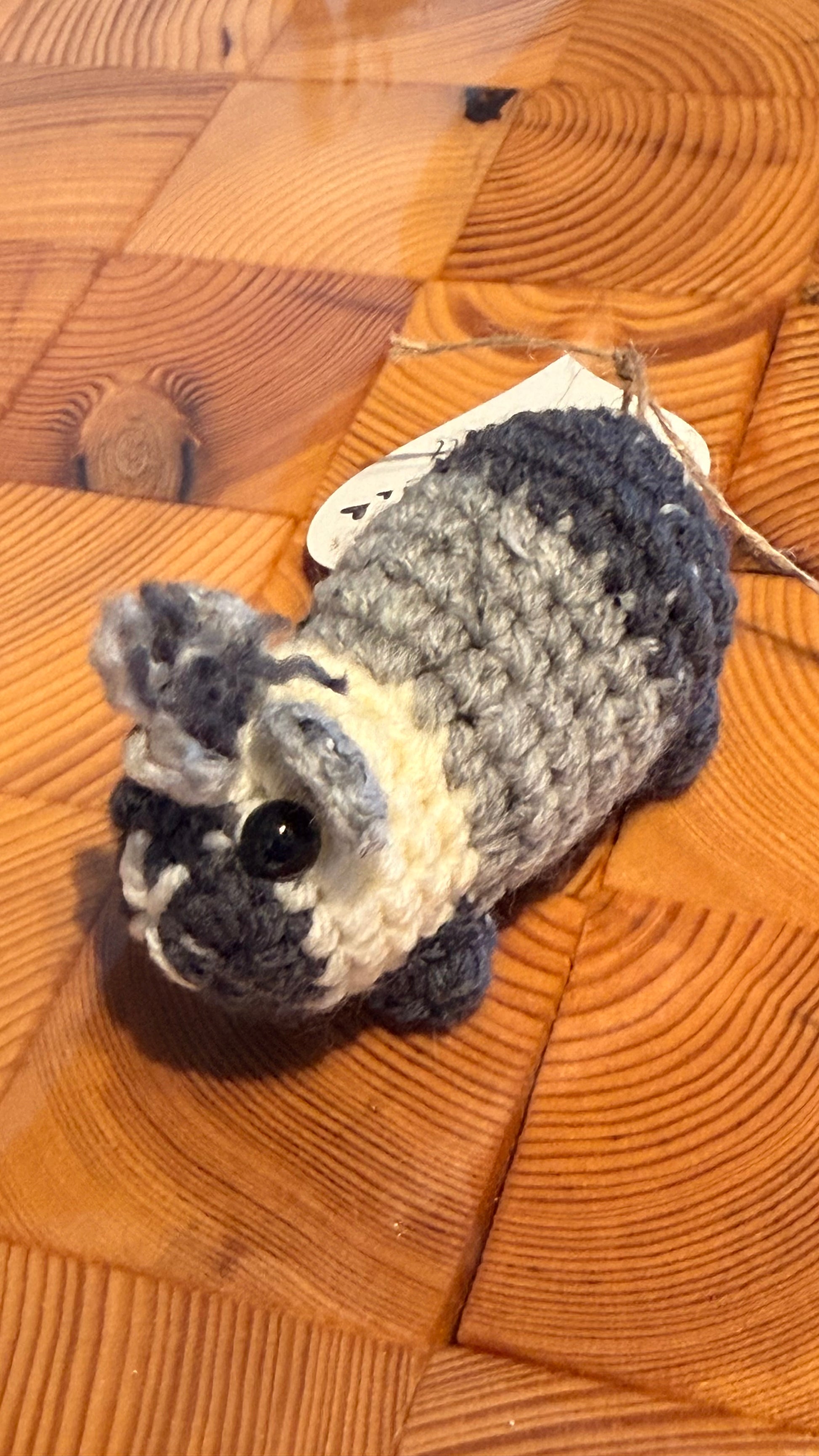 Gehäkeltes Meerschweinchen grau-dunkelgrau-beige | Amigurumi Handarbeit