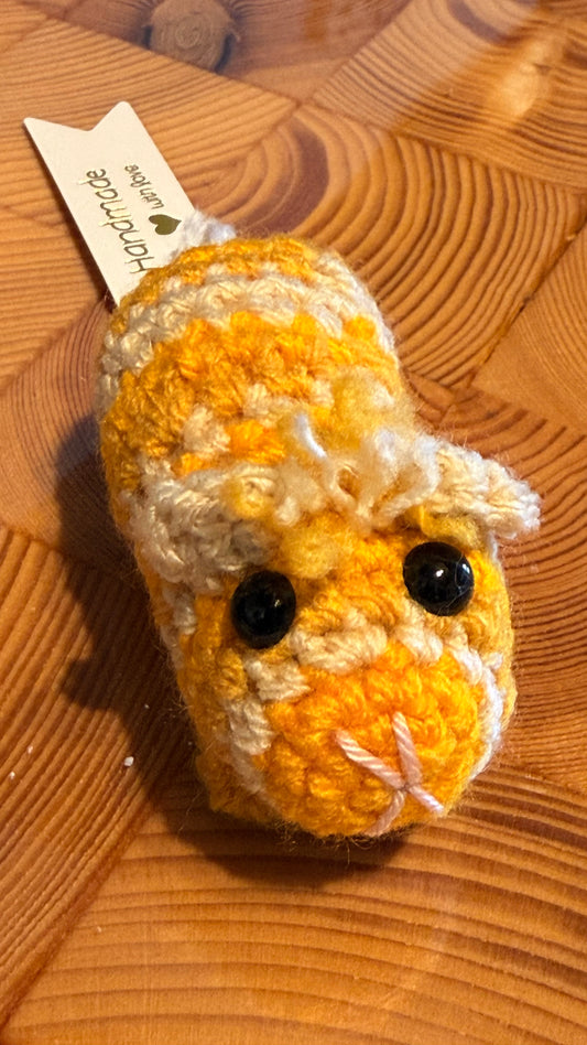 Gehäkeltes Meerschweinchen gelb-weiß | Amigurumi Handarbeit