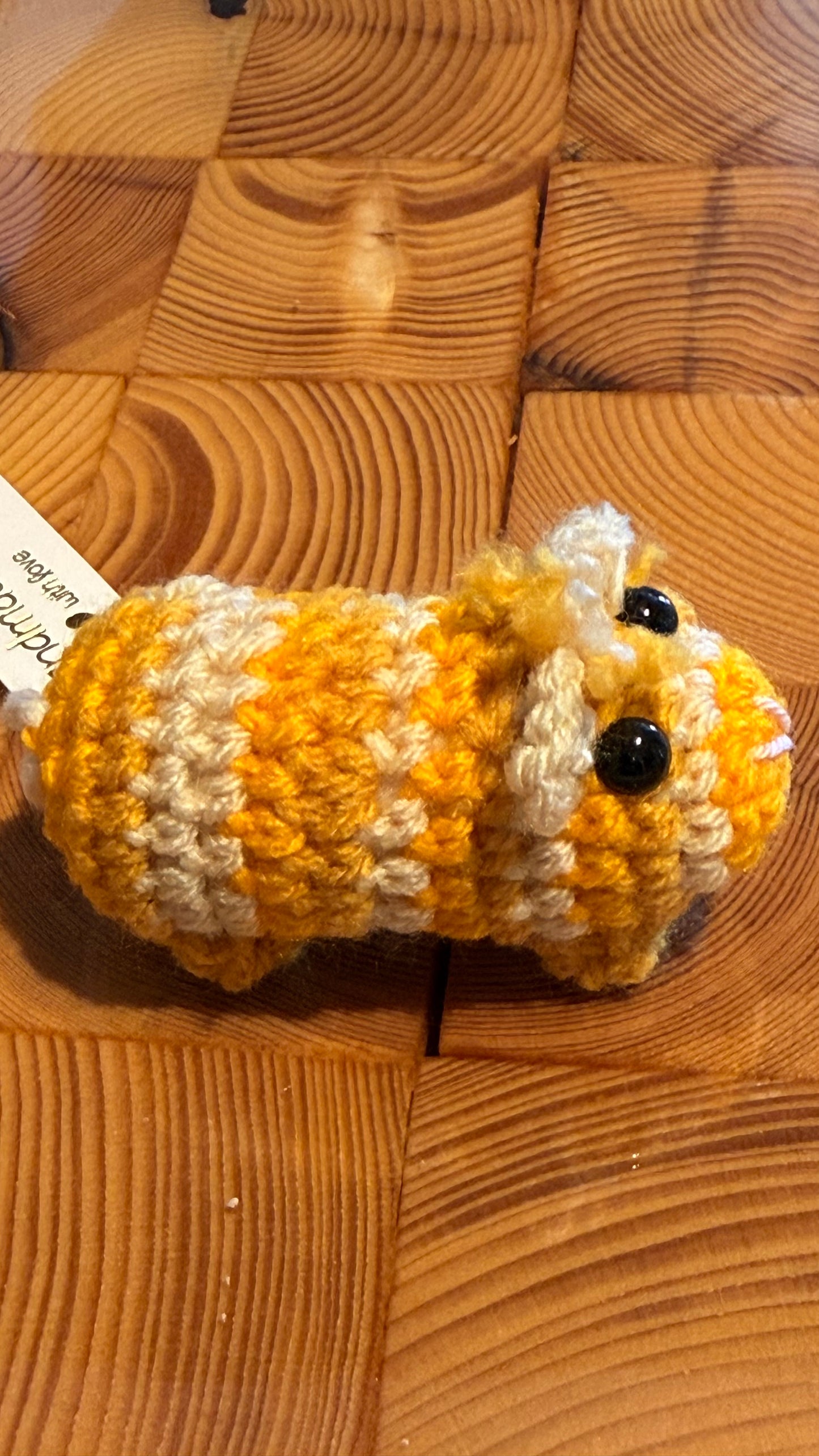 Gehäkeltes Meerschweinchen gelb-weiß | Amigurumi Handarbeit
