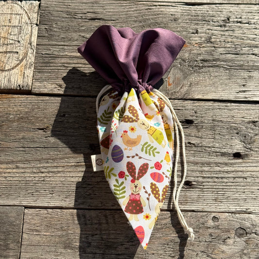 Karottenbeutel lila bunt Mix