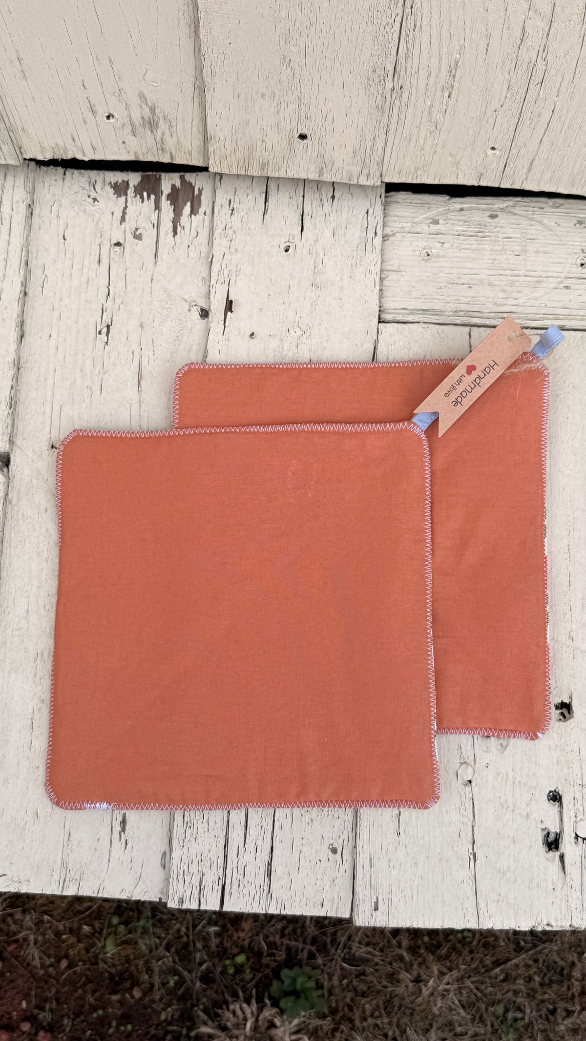 Topflappen 2er-Set mit Blumenmuster rot-gelb