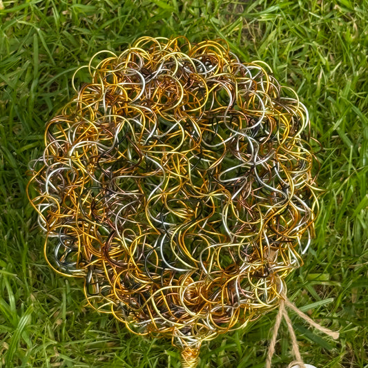Drahtblüte Allium gold-braun