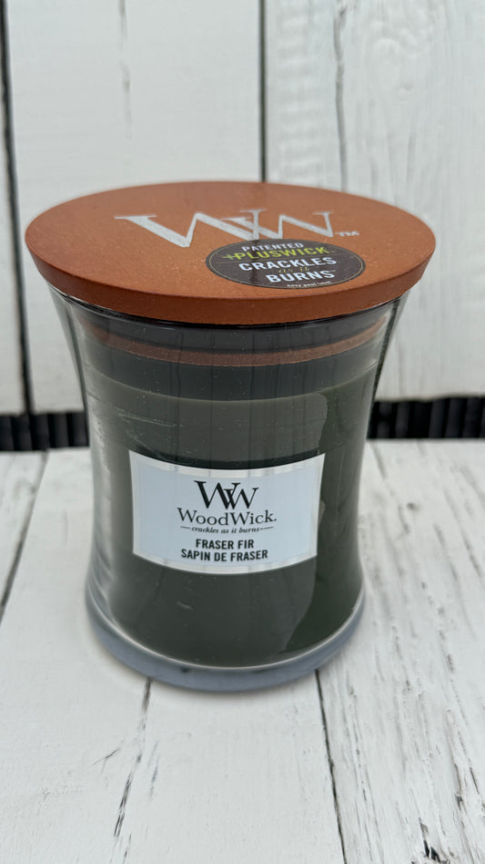 WoodWick Duftkerze mit knisterndem Docht Frasir Fir