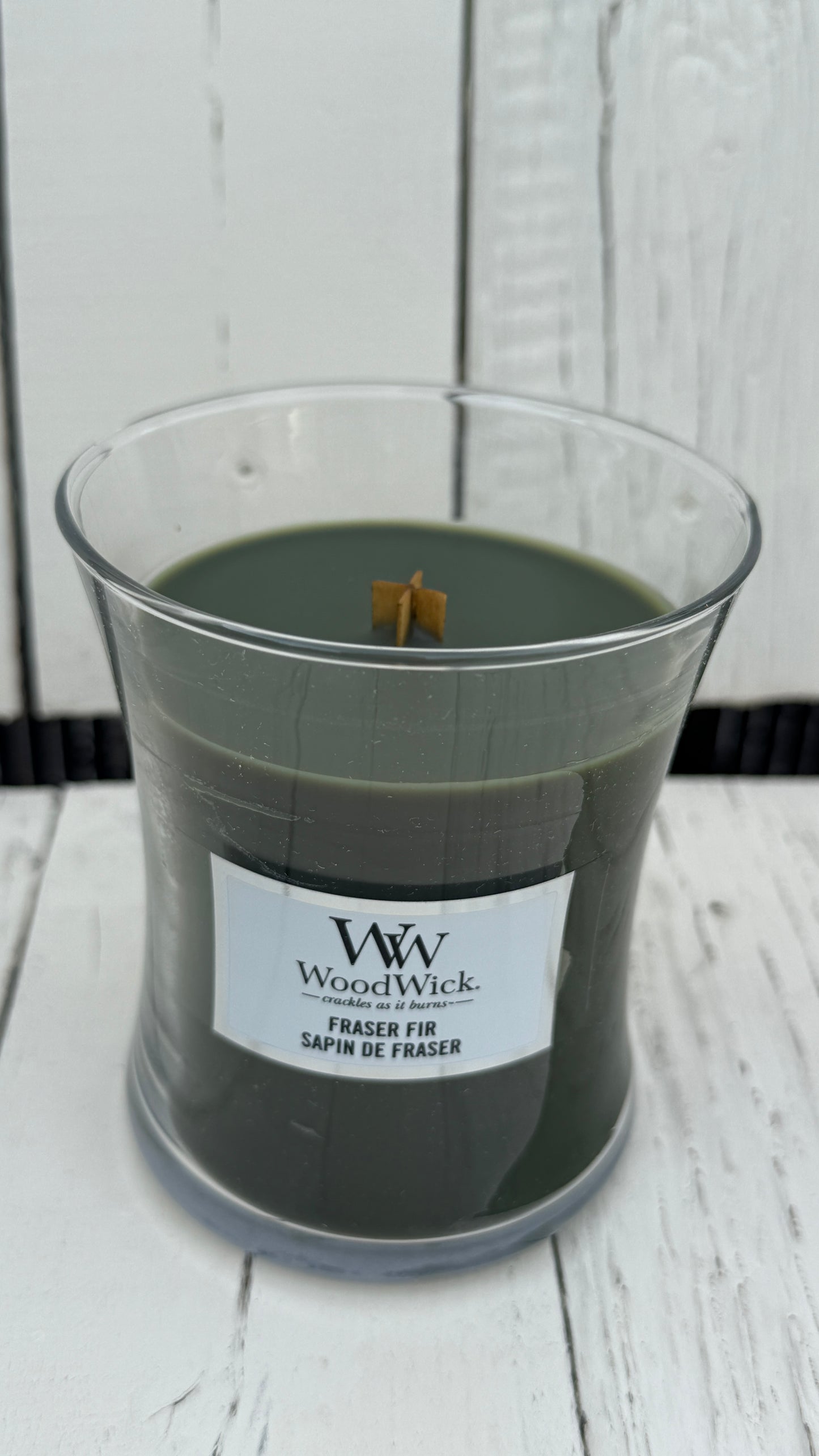 WoodWick Duftkerze mit knisterndem Docht Frasir Fir