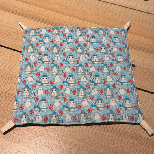 Hängematte Meerschwein Schneemann blau-türkis