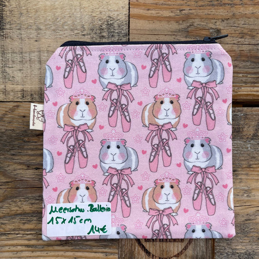 Täschchen mit Reißverschluss Meerschwein Ballerina