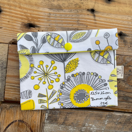 Täschchen mit Druckknopf Wildblumen Retro