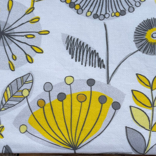Täschchen mit Druckknopf Wildblumen Retro