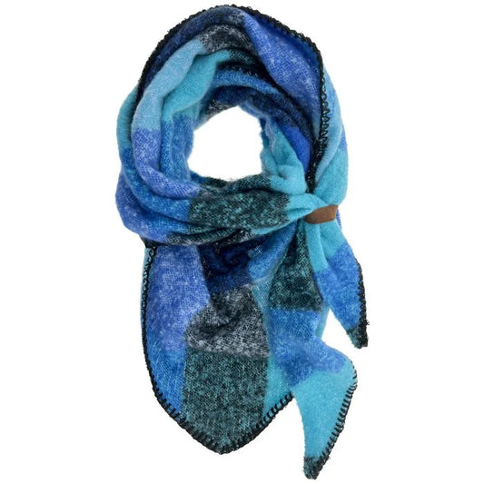Schal Iris blau-grün